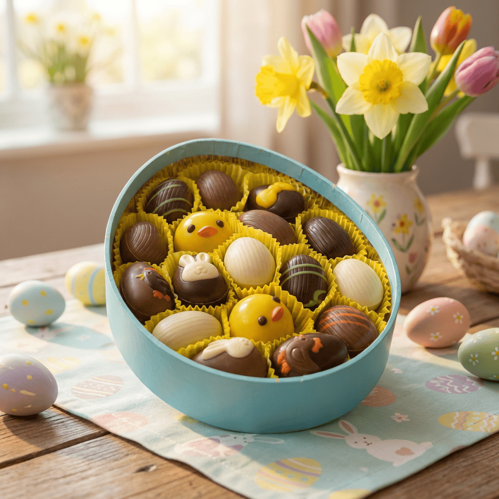 Belgian artisan Easter eggs: 17 eggs gift box