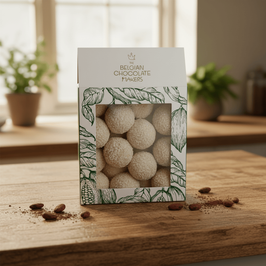 Belgian coconut truffles: handcrafted in Brussels