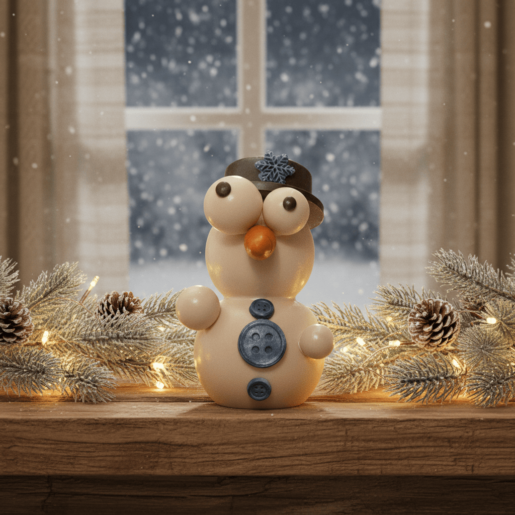 White chocolate snowman 650g: festive Belgian delicacy