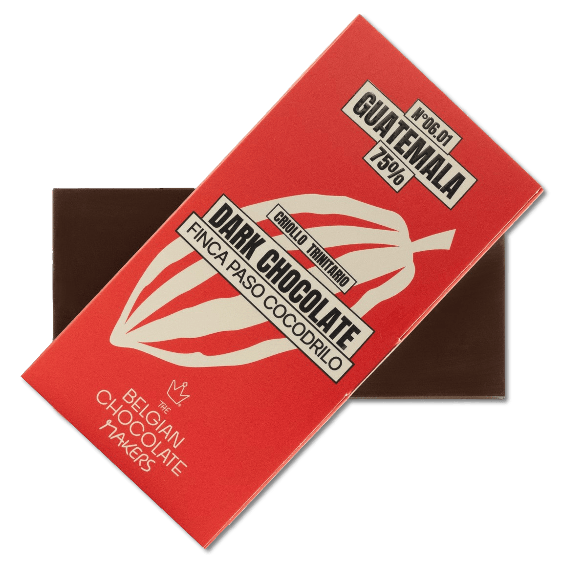 Chocolate bar origin Guatemala Finca Paso Cocodrilo 75% 5407008476168 The Belgian Chocolate Makers