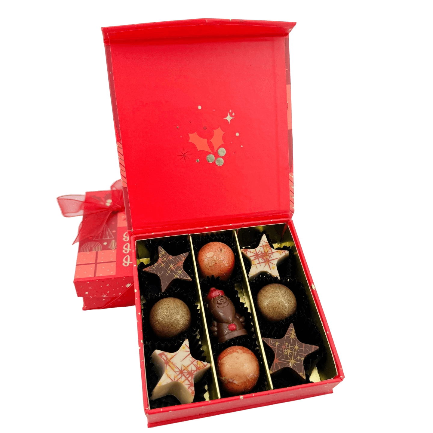 Christmas 9 pralines box ho-ho-ho 135g 5407008479411 The Belgian Chocolate Makers