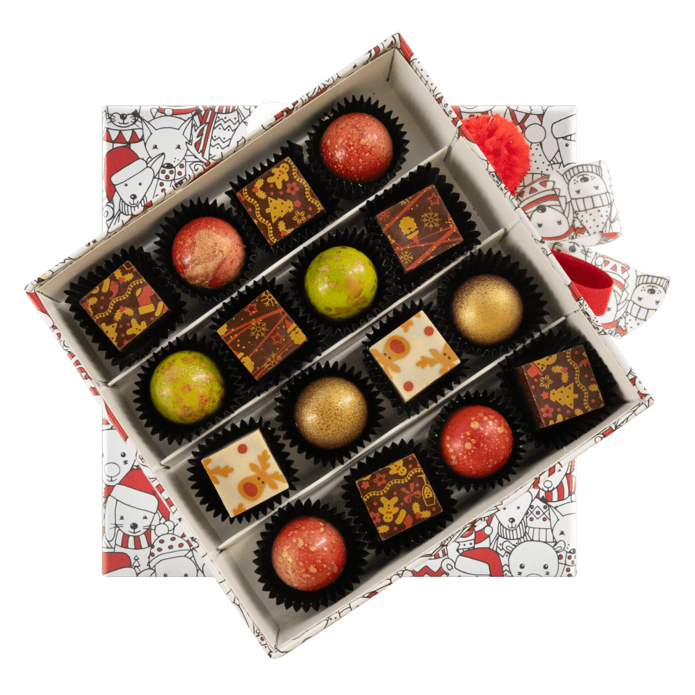 Christmas box 16 pralines 240g 5407008477936 The Belgian Chocolate Makers