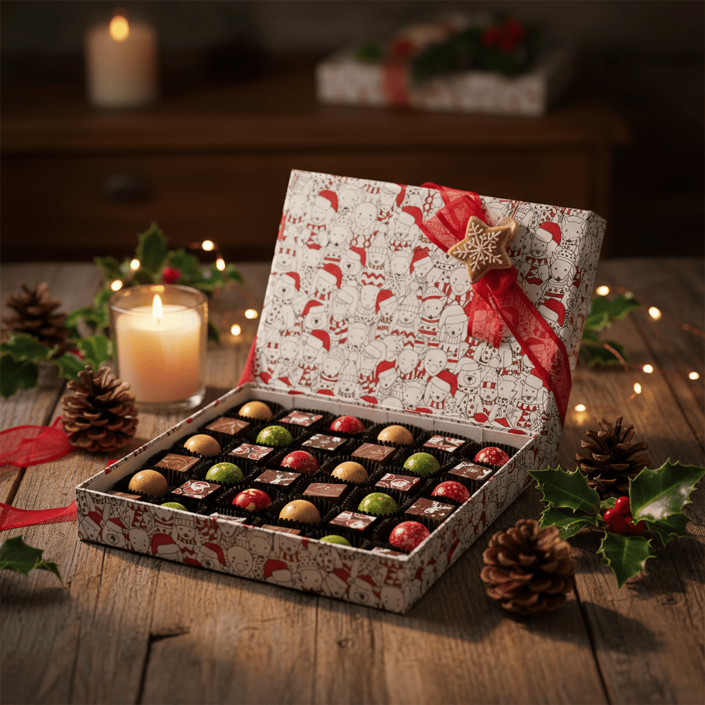 Christmas box 36 pralines 540g 5407008477950 The Belgian Chocolate Makers