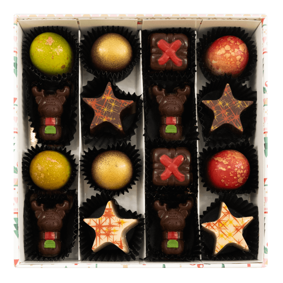 Christmas winter wonderland 16 pralines 240g 5407008479404 The Belgian Chocolate Makers