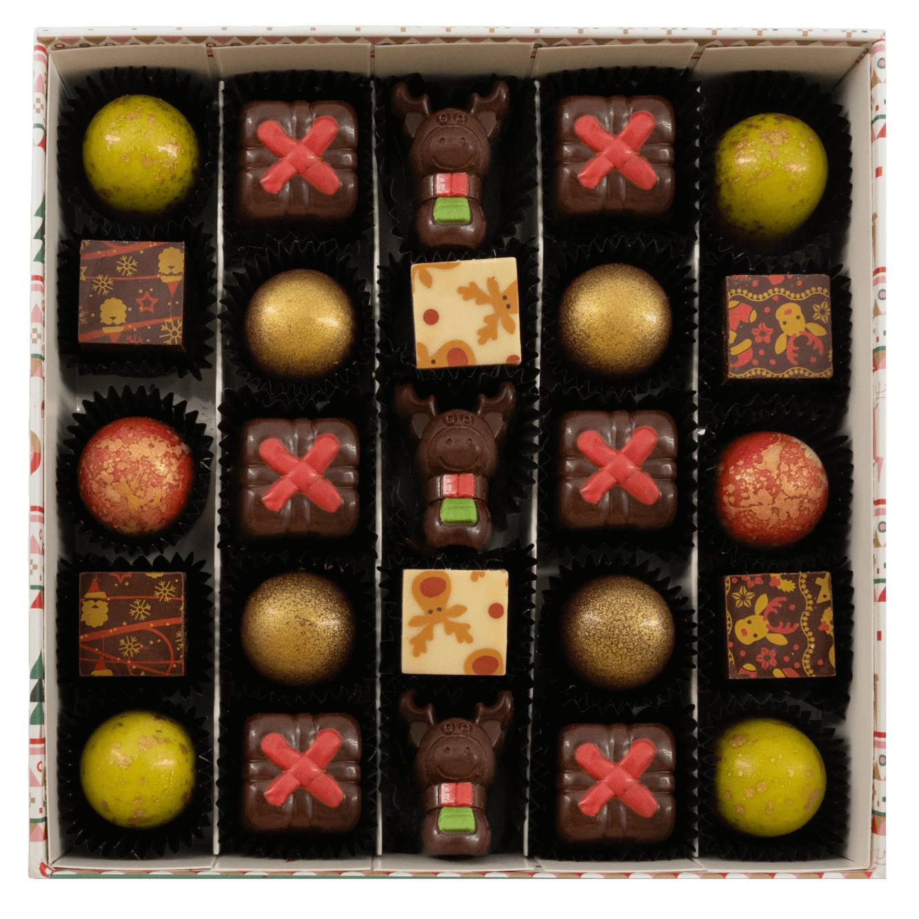 Christmas winter wonderland 25 pralines 375g 5407008478575 The Belgian Chocolate Makers