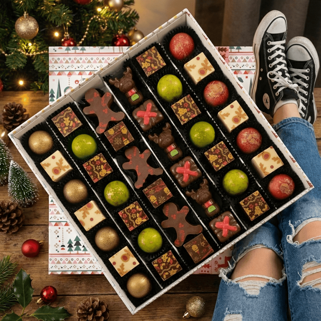 Christmas winter wonderland 40 pralines 590g 5407008478551 The Belgian Chocolate Makers