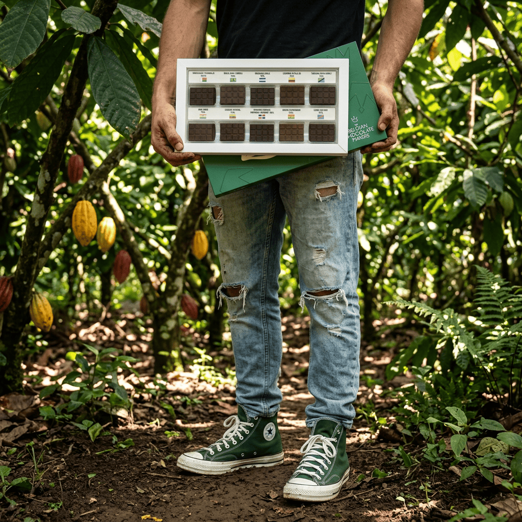 Dark chocolate discovery box with 30 mini bars 5407008478186 The Belgian Chocolate Makers