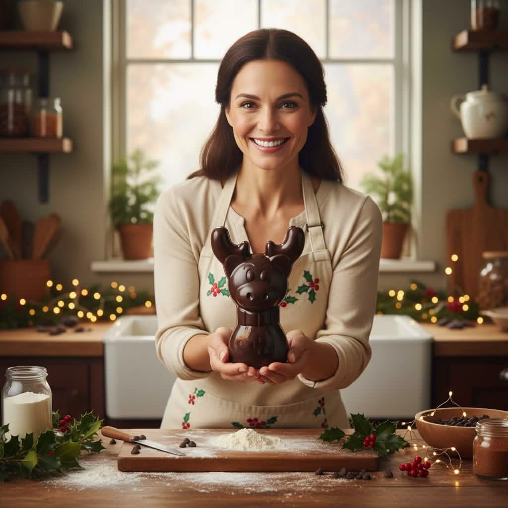 Dark chocolate reindeer 150g 5407008471231 The Belgian Chocolate Makers