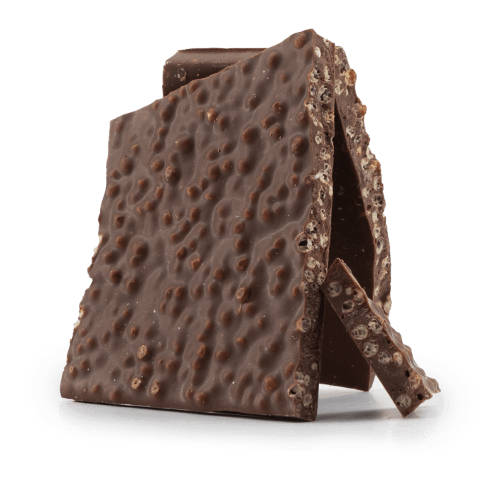 Milk chocolate broken bars with puffed rice 5407008479206 The Belgian Chocolate Makers