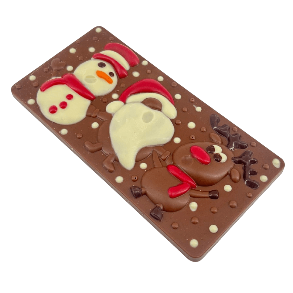 Milk chocolate Christmas friends bar 100g 5407008478605 The Belgian Chocolate Makers