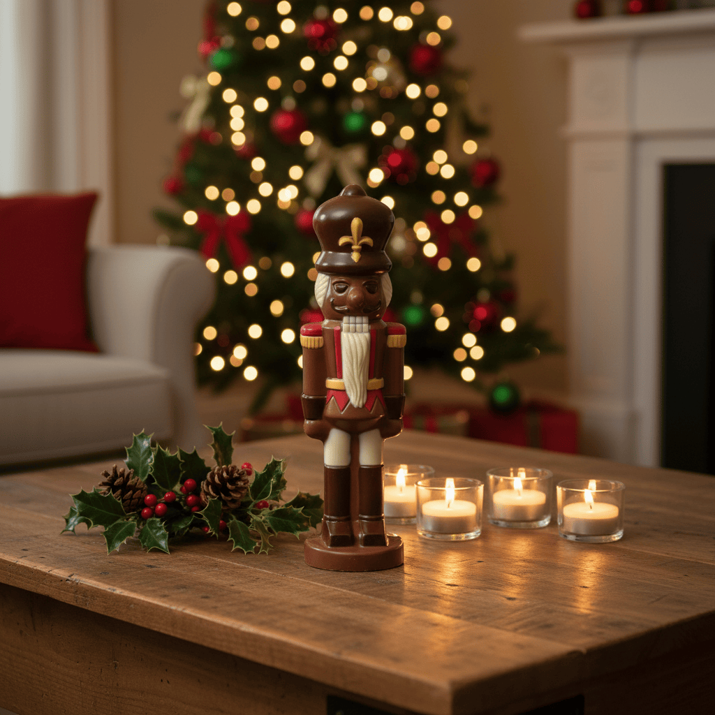 Milk chocolate Christmas nutcracker soldier 230g 5407008476915 The Belgian Chocolate Makers