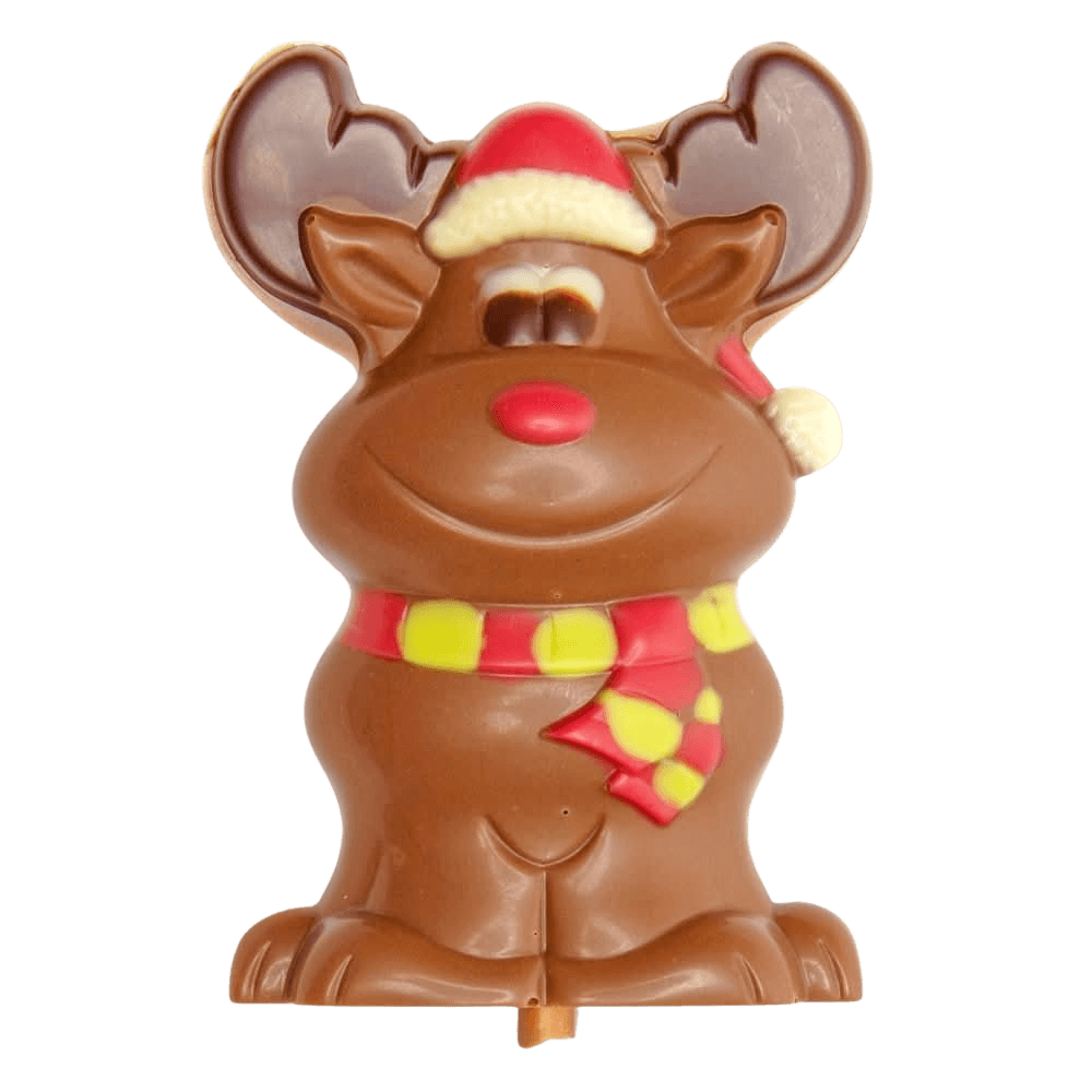 Milk chocolate Christmas reindeer lollipop 25g 5407008476854 The Belgian Chocolate Makers