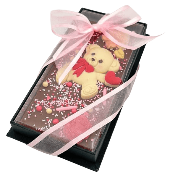 Milk chocolate love bear bar 120g 5407008478704 The Belgian Chocolate Makers