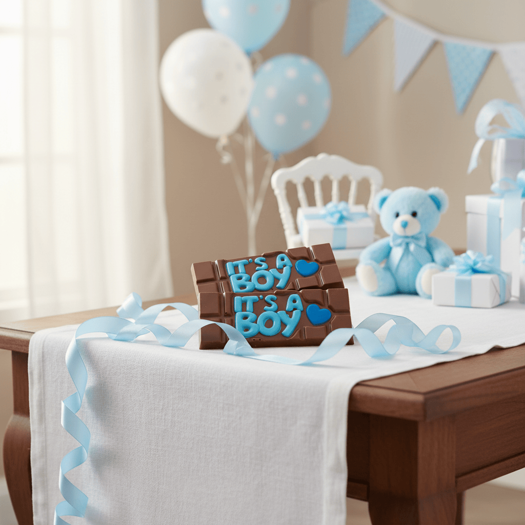 Milk chocolate messaging bar 45g “IT'S A BOY” 5407008477226 The Belgian Chocolate Makers