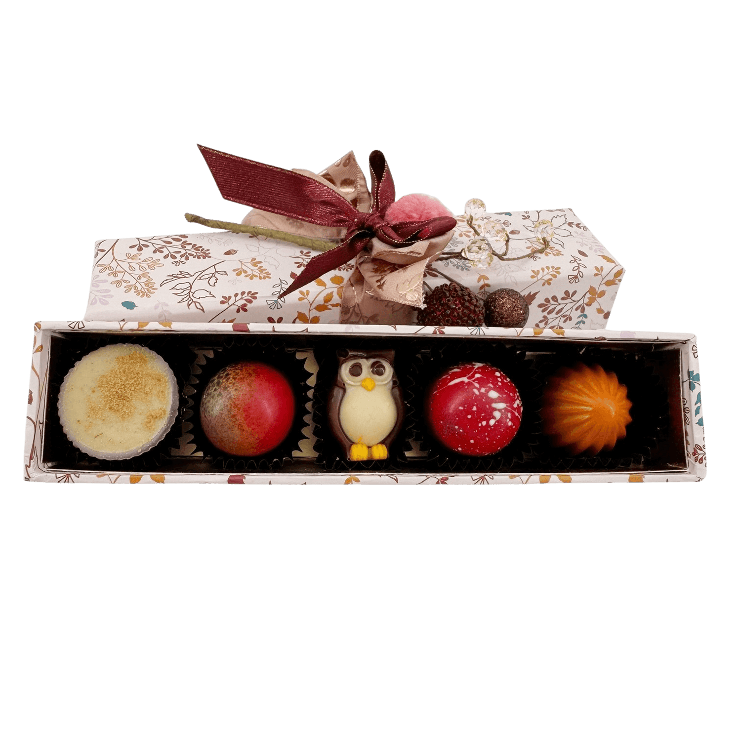Warm shadow pralines 65g 5407008478452 The Belgian Chocolate Makers