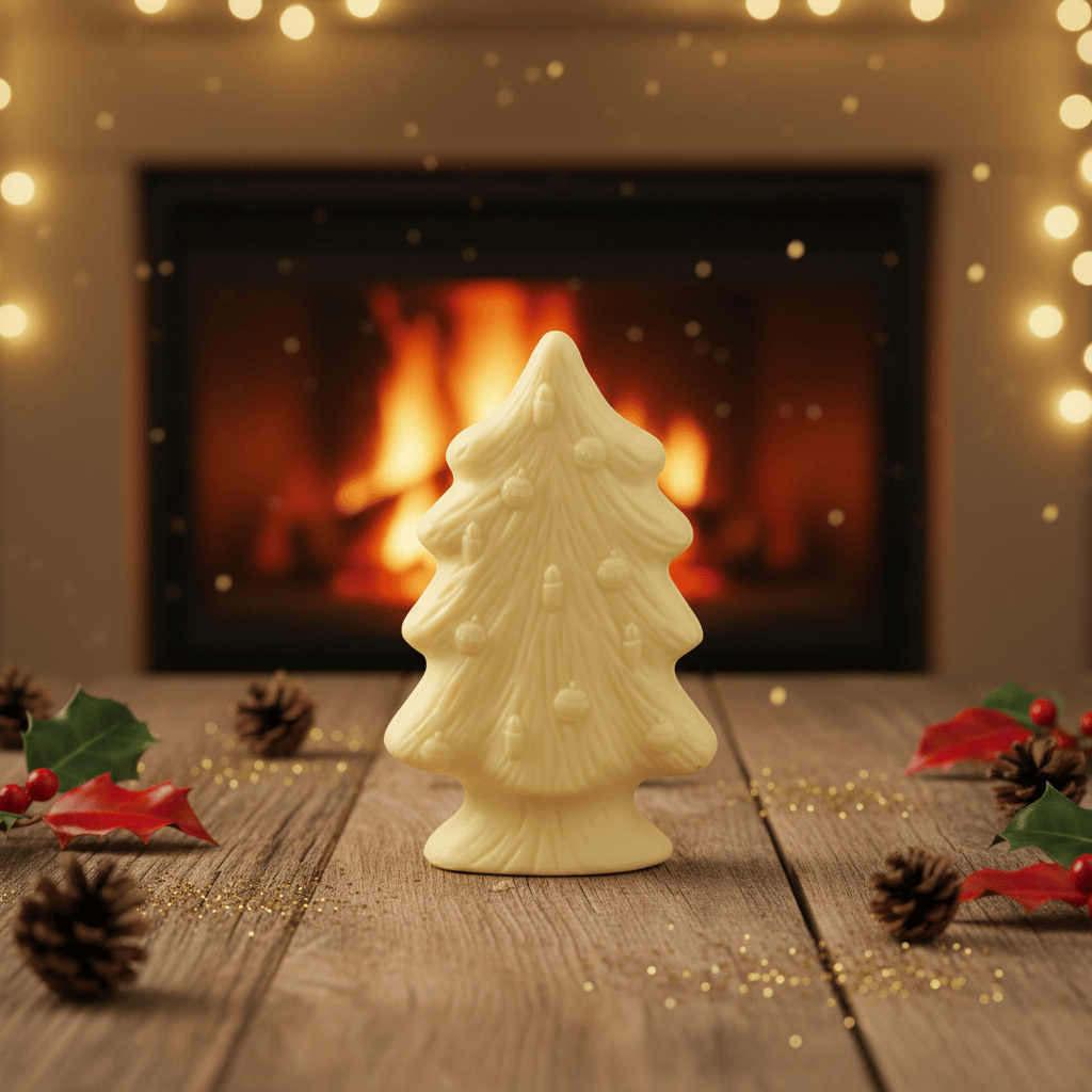 White chocolate Christmas tree 170g 5407008471415 The Belgian Chocolate Makers