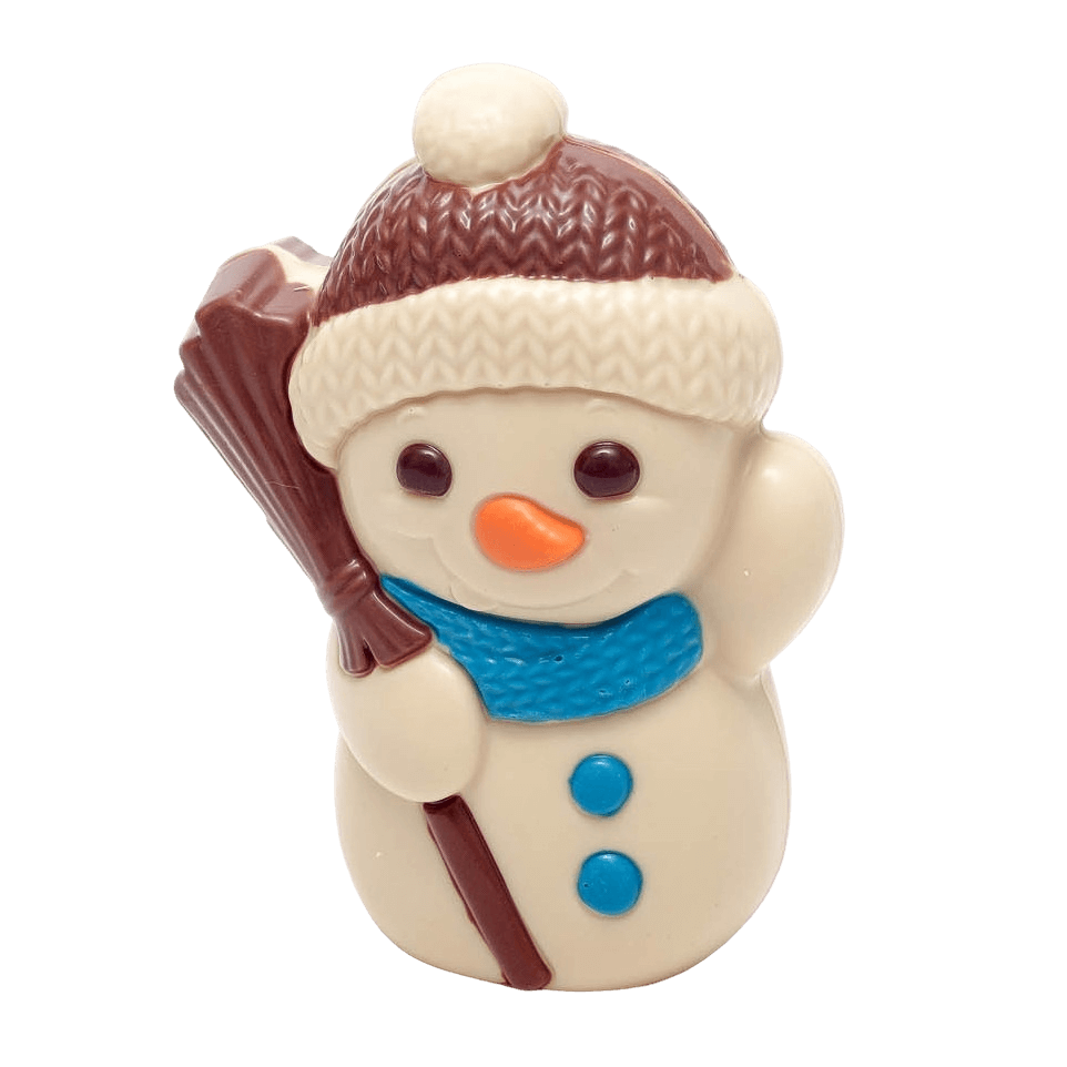 White chocolate little snowman 150g 5407008477721 The Belgian Chocolate Makers