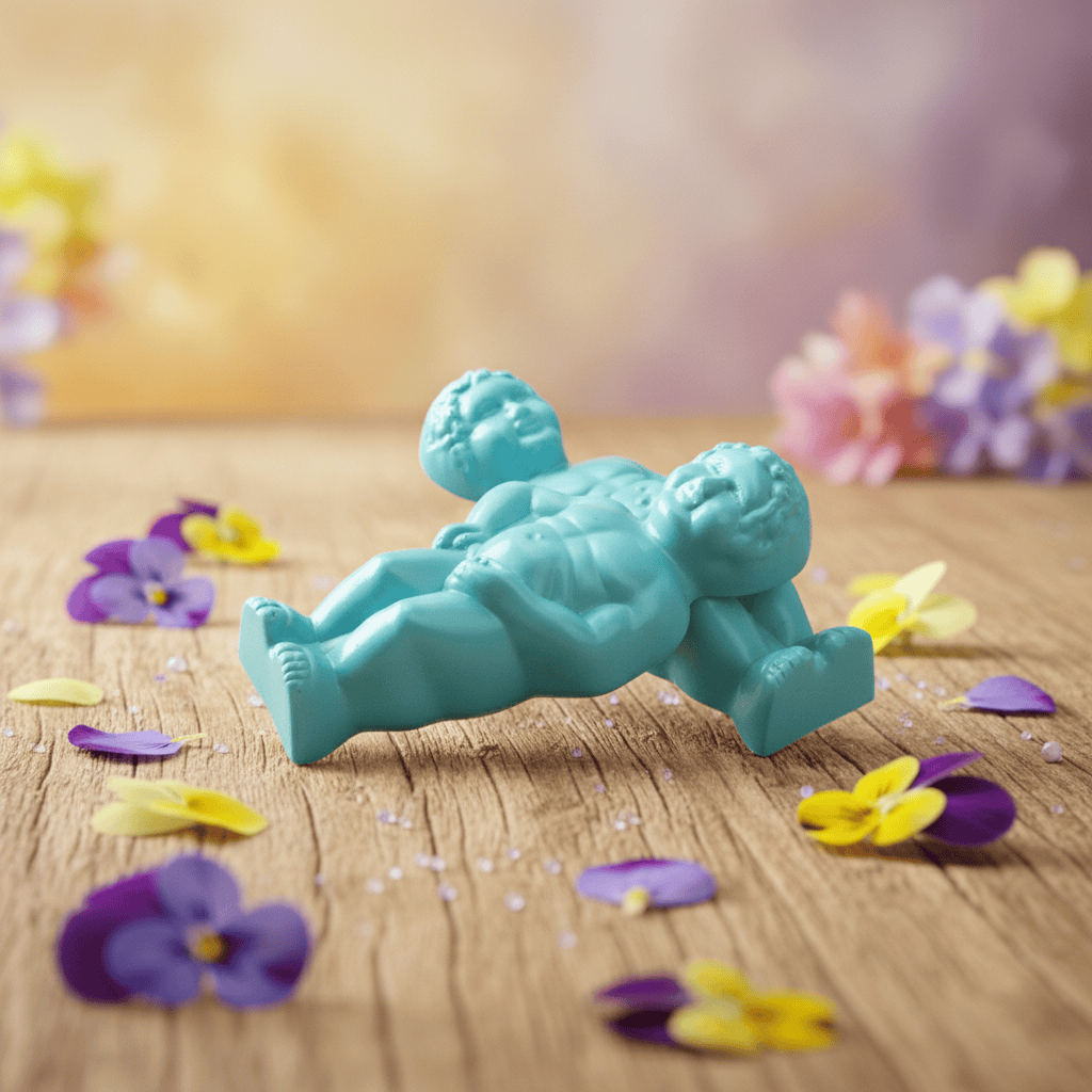 White chocolate Manneken Pis (blue) 2x20g 5407008476762 The Belgian Chocolate Makers