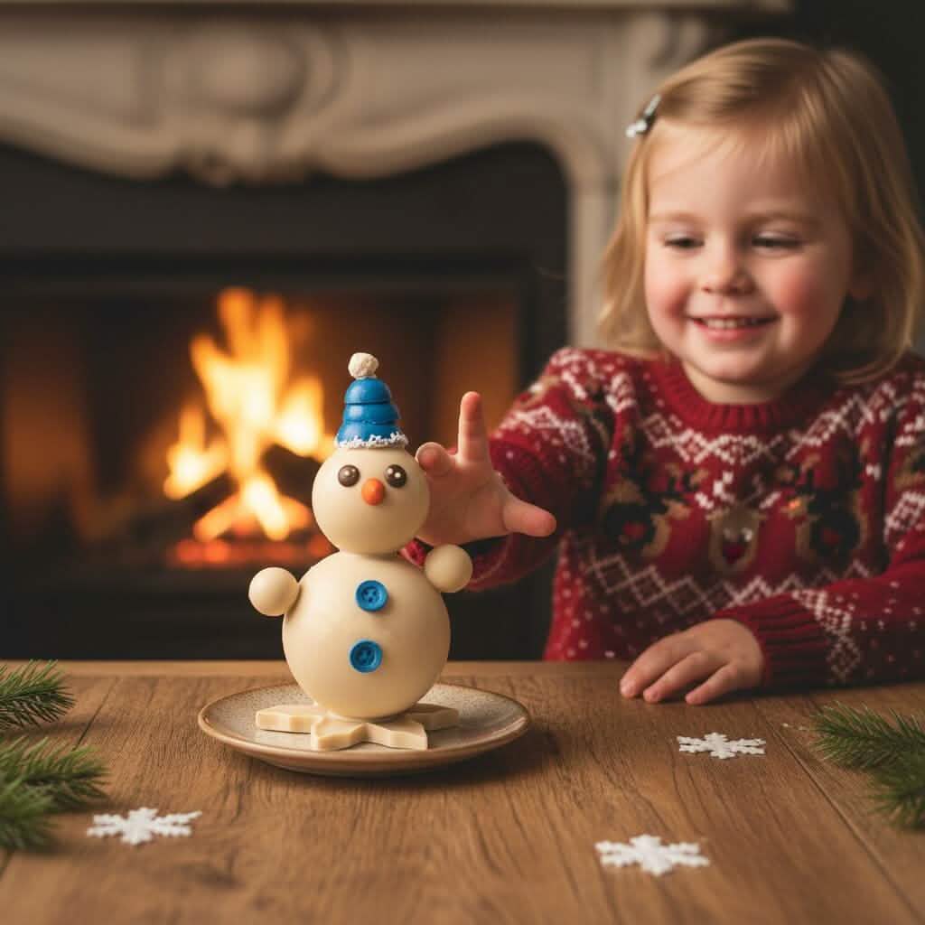 White chocolate snowman 150g 5407008475024 The Belgian Chocolate Makers