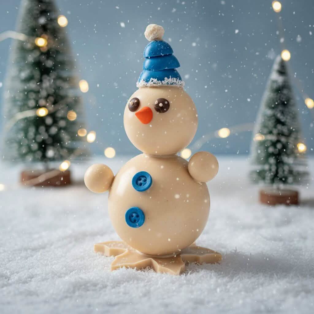 White chocolate snowman 150g 5407008475024 The Belgian Chocolate Makers