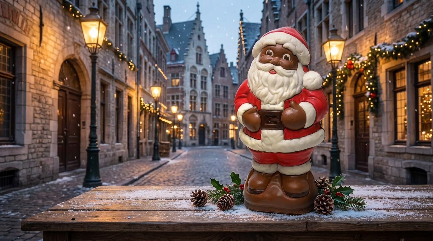 Santa Claus with pralines: Belgian chocolate gift