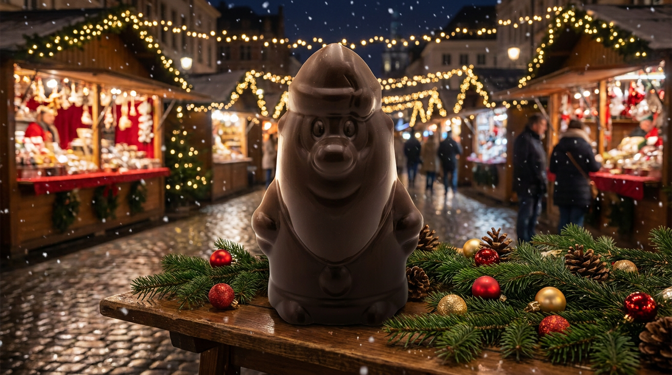 Premium Belgian dark chocolate Santa 150grs: a festive gift idea