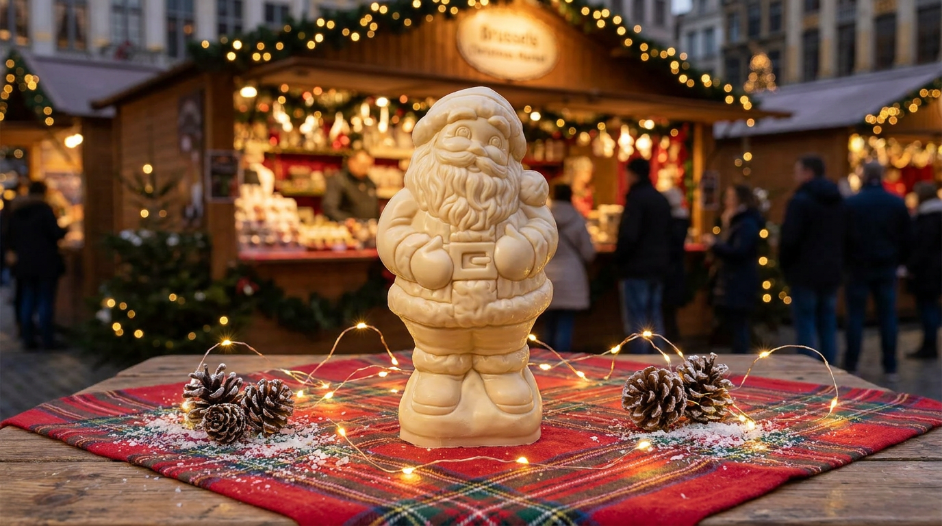 White chocolate Santa Claus 3 Kgs: festive centerpiece magic