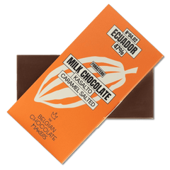 Chocolate bar Kasalto origin Ecuador 47% salted caramel 5407008478292 The Belgian Chocolate Makers