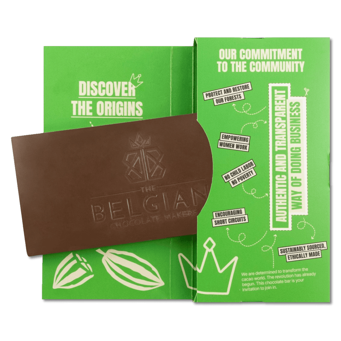 Chocolate bar origin Congo Ituri 44% 5407008477783 The Belgian Chocolate Makers
