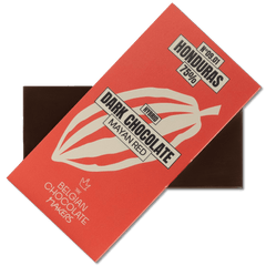 Chocolate bar origin Honduras Mayan Red 75% 5407008476014 The Belgian Chocolate Makers