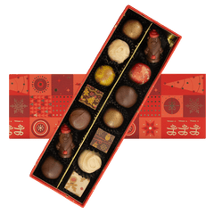 Christmas 14 pralines and truffles box ho-ho-ho 225g 5407008479428 The Belgian Chocolate Makers