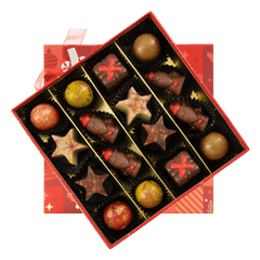 Christmas 16 pralines box ho-ho-ho 240g 5407008479435 The Belgian Chocolate Makers
