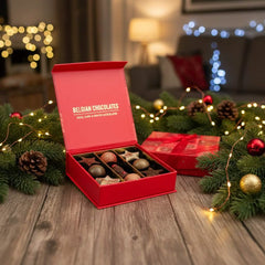 Christmas 9 pralines box ho-ho-ho 135g 5407008479411 The Belgian Chocolate Makers