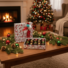Christmas box 25 pralines 375g 5407008477943 The Belgian Chocolate Makers