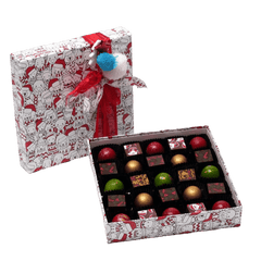 Christmas box 25 pralines 375g 5407008477943 The Belgian Chocolate Makers