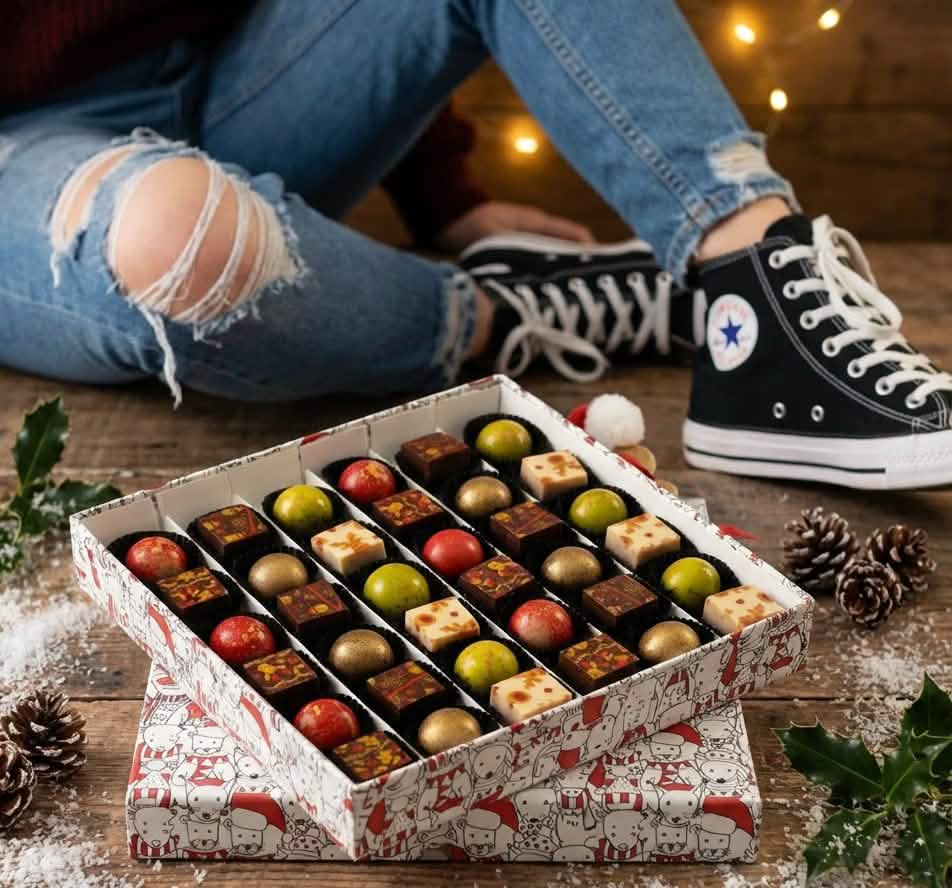 Christmas box 36 pralines 540g 5407008477950 The Belgian Chocolate Makers