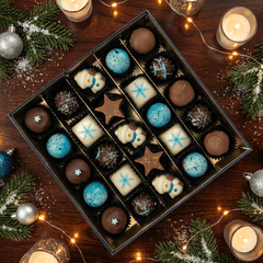 Christmas "star night" box 25 pralines and truffles 375g 5407008470043 The Belgian Chocolate Makers