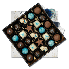 Christmas "star night" box 25 pralines and truffles 375g 5407008470043 The Belgian Chocolate Makers