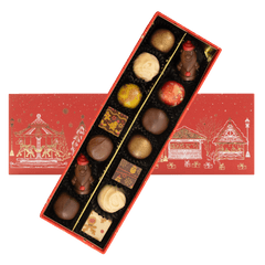Christmas village box 14 pralines and truffles 225g 5407008478490 The Belgian Chocolate Makers