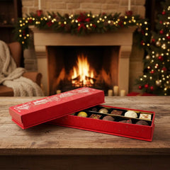 Christmas village box 14 pralines and truffles 225g 5407008478490 The Belgian Chocolate Makers