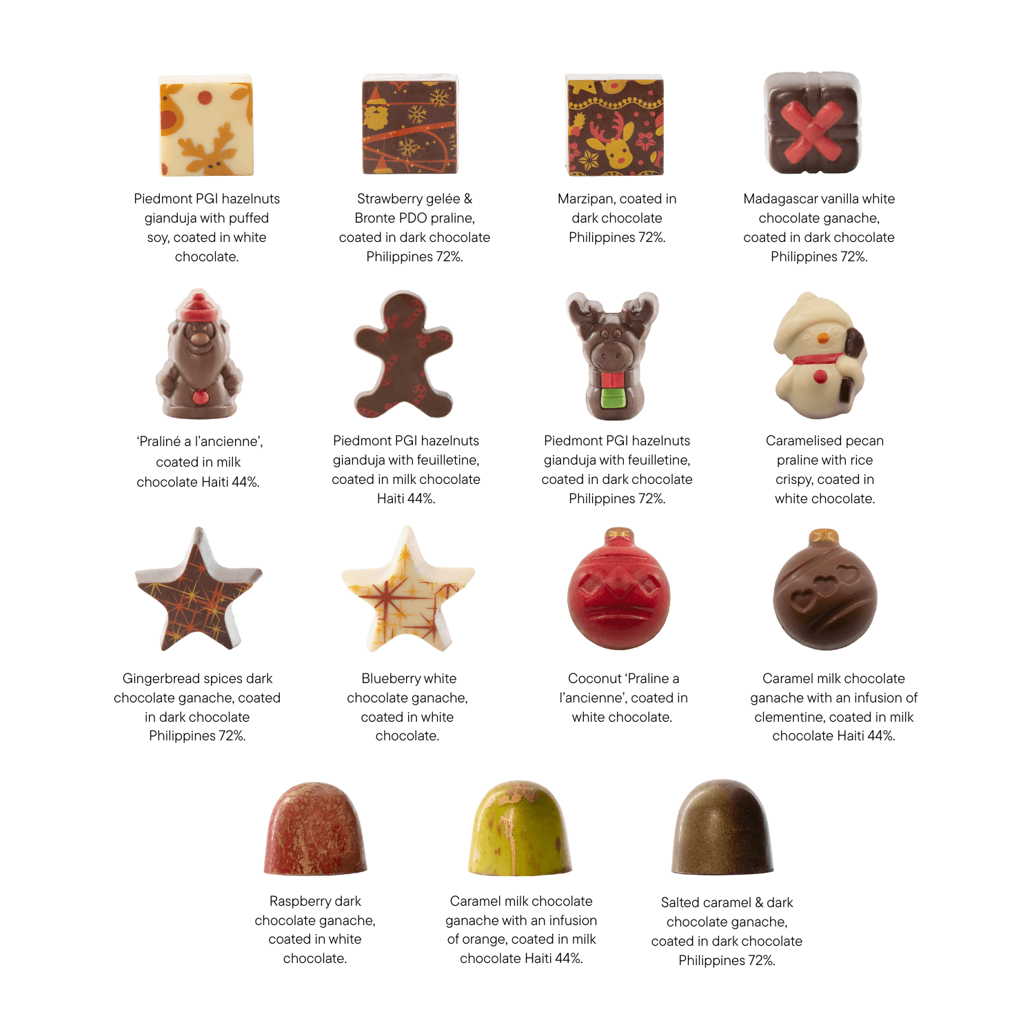 Christmas winter wonderland 16 pralines 240g 5407008479404 The Belgian Chocolate Makers