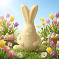 Cool white chocolate bunny 170g 5407008475062 The Belgian Chocolate Makers