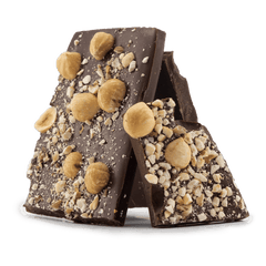 Dark chocolate broken bars with hazelnut 5407008479114 The Belgian Chocolate Makers
