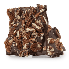 Dark chocolate broken bars with pecan 5407008479244 The Belgian Chocolate Makers