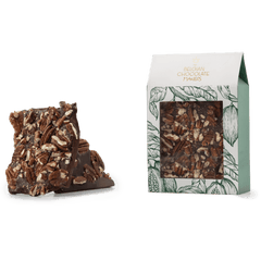 Dark chocolate broken bars with pecan 5407008479244 The Belgian Chocolate Makers