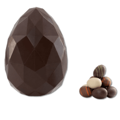 Dark chocolate diamond Easter egg with small eggs inside 300g 5407008475529 The Belgian Chocolate Makers