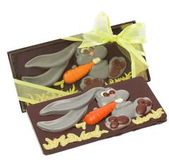 Dark chocolate Easter bunny bar 100g 5407008478056 The Belgian Chocolate Makers