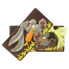Dark chocolate Easter bunny bar 100g 5407008478056 The Belgian Chocolate Makers