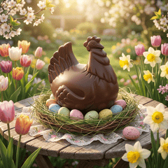 Dark chocolate Easter hen 120g 5407008472122 The Belgian Chocolate Makers