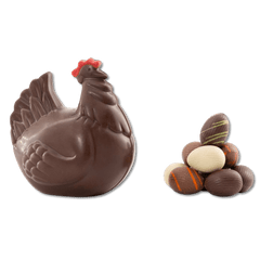 Dark chocolate Easter hen 120g 5407008472122 The Belgian Chocolate Makers